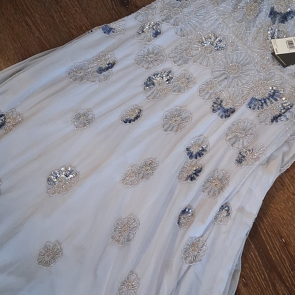 NWT! Adriana Papell One Shoulder Trumpet Gown Size 12 - Picture 9 of 12